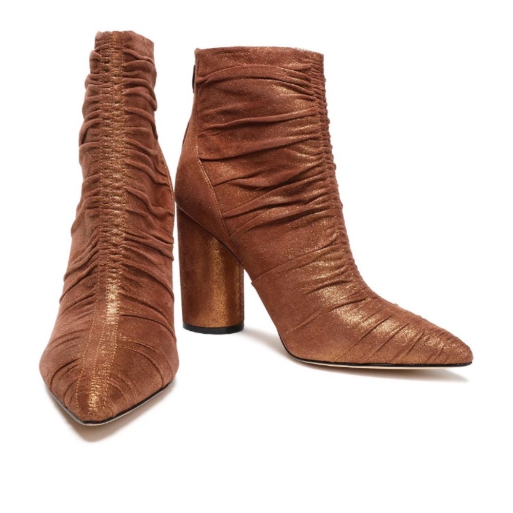 SIGERSON MORRISON ruched metallic leather boot